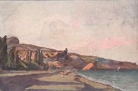 Крым Деревня на месте старинного гор Партеноса (около Гурзуфа) Открытка артикул 1822c.