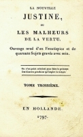 Иллюстрация к роману маркиза де Сада "Новая Жюстина" (Ч III Стр 45) Гравюра 1797 год, Голландия артикул 1924c.