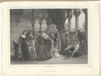 Die beiden Foscari Гравюра (начало XX века), Западная Европа артикул 1951c.